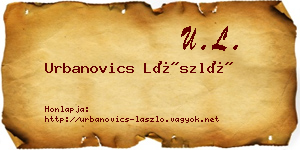Urbanovics László névjegykártya